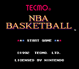 Tecmo Basketball (NBA 2K13 hack) Title Screen